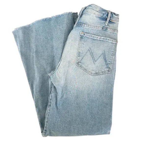 MOTHER Superior The Hustler Roller Fray Wide Leg Jeans I Confess - Picture 6 of 11